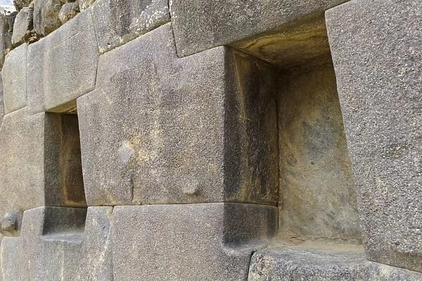 Inca wall, Ollantaytambo, Peru