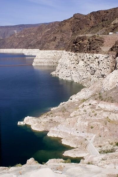 Lake Mead with depressed water level