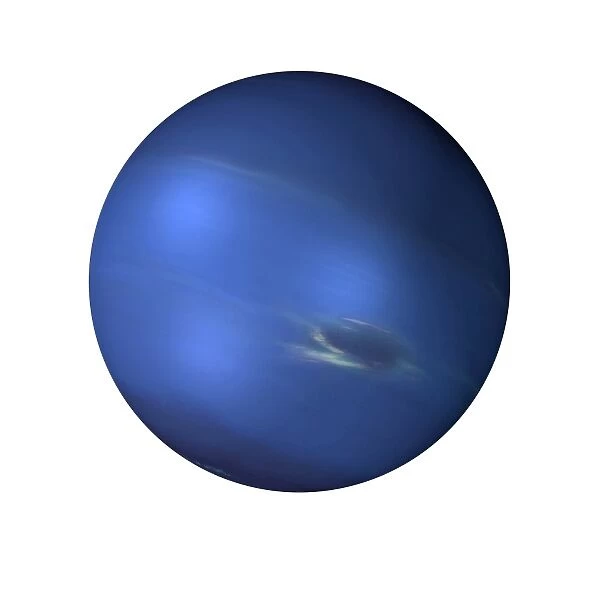 Neptune. Computer artwork of Neptune, the outermost planet in the solar system