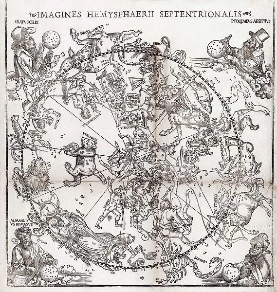 Northern hemisphere star chart, 1537