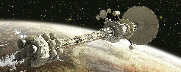 Nuclear-powered spacecraft, artwork