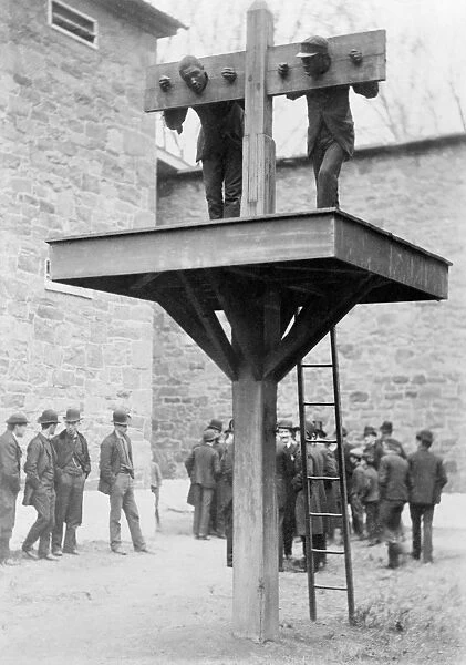 Pillory and whipping post, 1880s C016  /  4322