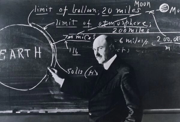 Portrait of American physicist, Robert Goddard
