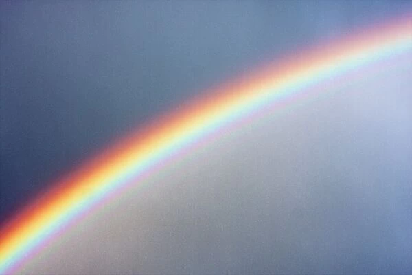Rainbow. Image showing the supernumerary arcs under the main arc of a rainbow
