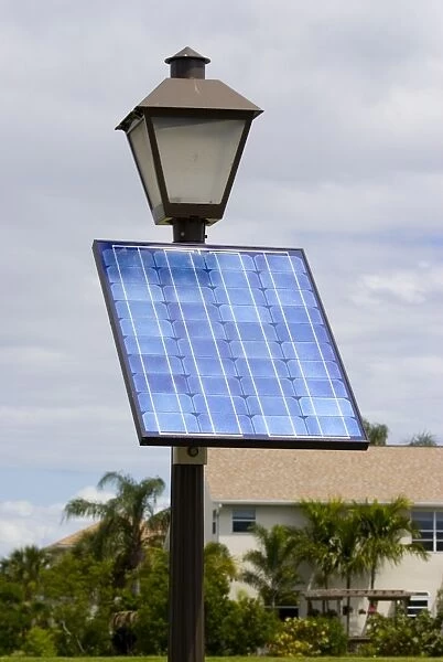 Solar powered street lamp in Florida USA