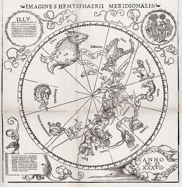 Southern hemisphere star chart, 1537