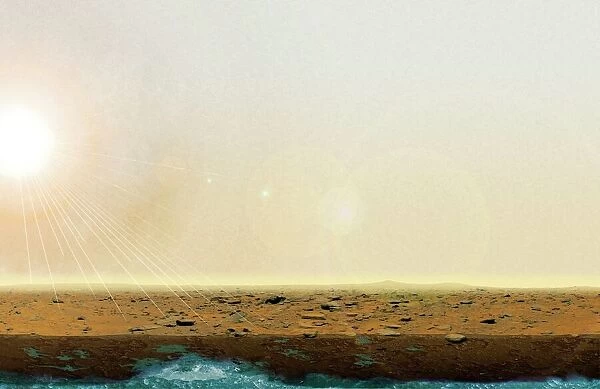Water on Mars, conceptual image