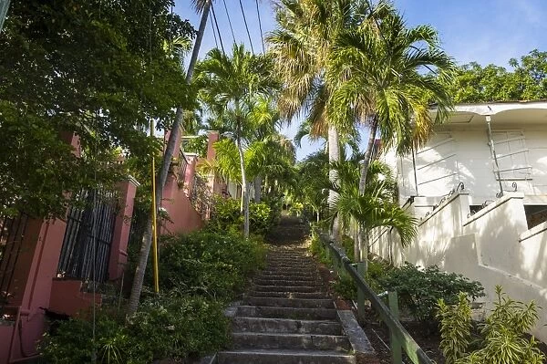 99 steps, little alley in Charlotte Amalie, capital of St. Thomas, US Virgin Islands