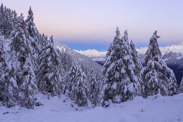 The autumn snowy landscape, Casera Lake, Livrio Valley, Orobie Alps, Valtellina, Lombardy