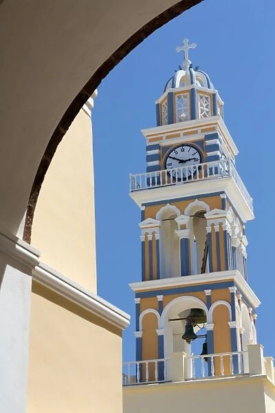 Belltower of the Catholic Cathedral Church of St. John the Baptist, Fira, Santorini