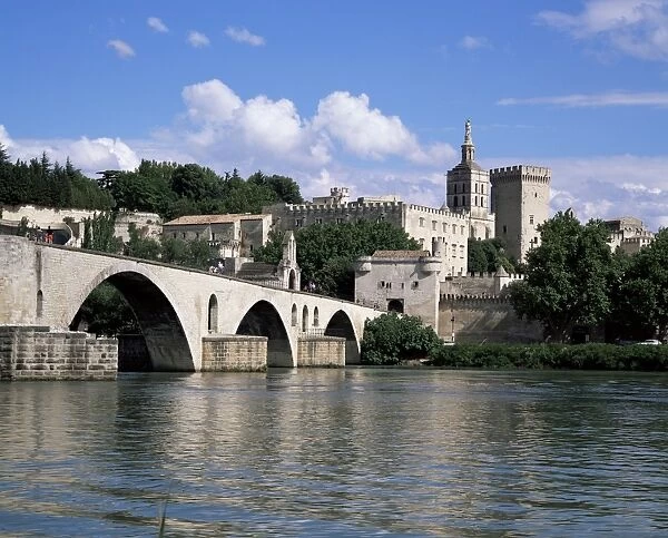 Bridge and town, Avignon, Vaucluse, Provence, France, Europe