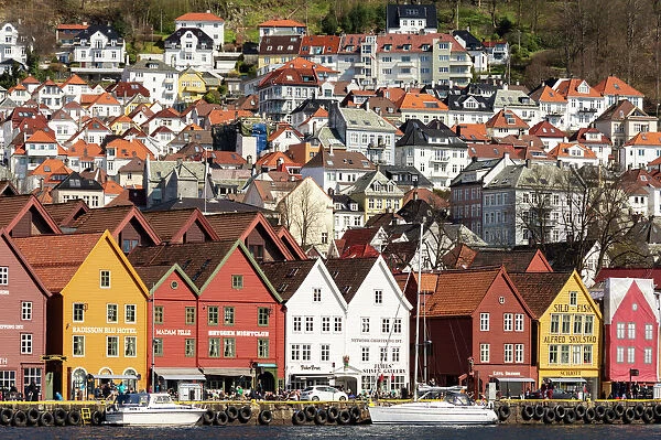 Bryggen old town waterfront, UNESCO World Heritage Site, Bergen, Norway, Scandinavia