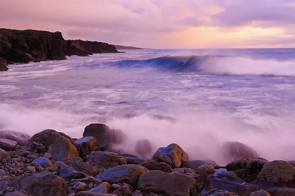 The Burren coastline near Doolin, County Clare, Munster, Republic of Ireland, Europe