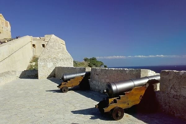 Cannons on Ibiza old centre (Alta Vila) (Dalt Vila) (Upper Town)