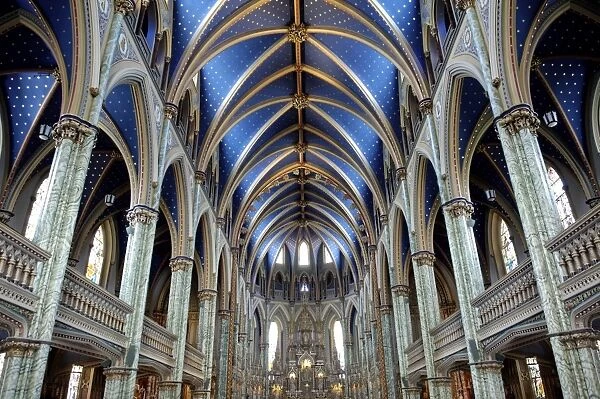 Cathedral and Basilica of Notre Dame built between 1839 and 1885, on site of the first Catholic chapel, Ottawa, Ontario, Canada