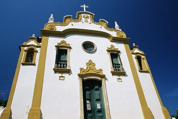 Church faccade, Igreja N. S. dos Remedios, Fernando de Noronha, Per. Brazil, South America