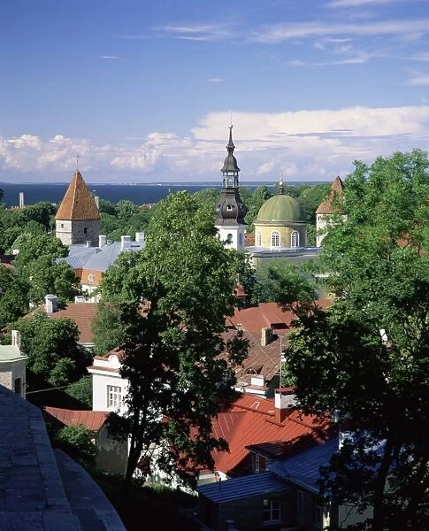 City view from Toompea, Tallinn, Estonia, Baltic States, Europe