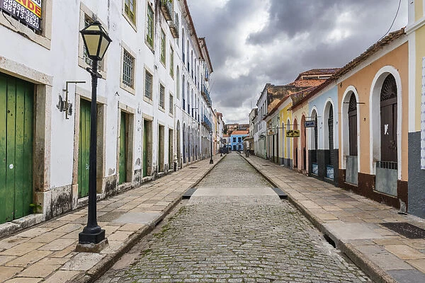 Colonial houses, Sao Luis, UNESCO World Heritage Site, Maranhao, Brazil, South America