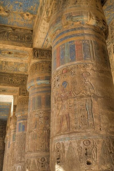 Columns in Second Court, Medinet Habu (Mortuary Temple of Ramses III), West Bank