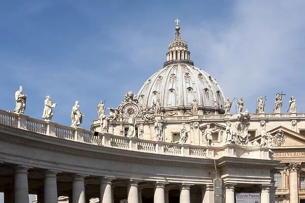The Dome of St. Peters Basilica, UNESCO World Heritage Site, Vatican City, Rome, Lazio