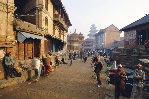 Early morning market in the street
