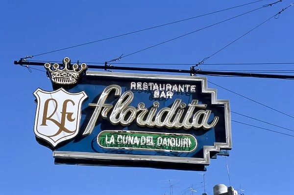 Floridita restaurant and bar where Hemingway drank daiquiris, Havana, Cuba