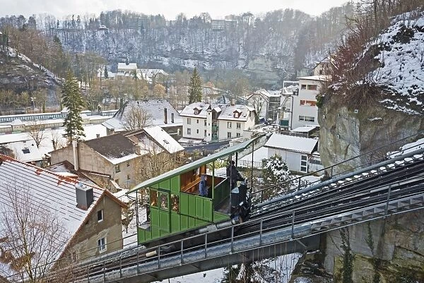 Funicular railway, Fribourg, Switzerland, Europe