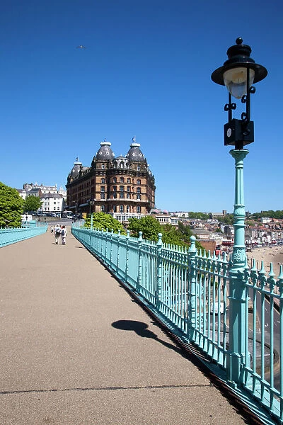 The Grand Hotel from Cliff Bridge, Scarborough, North Yorkshire, Yorkshire, England, United Kingdom, Europe