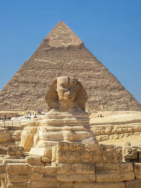 The Great Sphinx of Giza, a limestone statue of a reclining sphinx, UNESCO World Heritage Site, Giza Plateau, West Bank of the Nile, Cairo, Egypt, North Africa, Africa