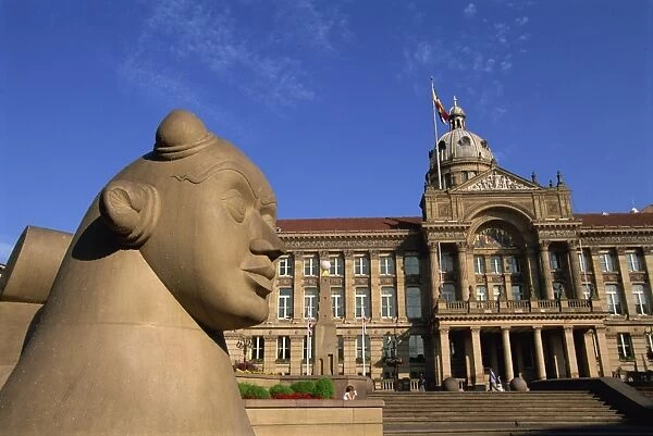 Guardian Statue and Council House, Victoria Square, Birmingham, England