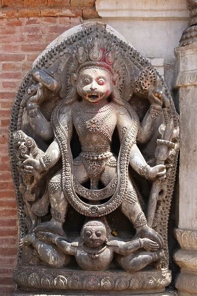 Hanuman, the monkey god, Durbar Square, UNESCO World Heritage Site, Bhaktapur, Kathmandu Valley, Nepal, Asia