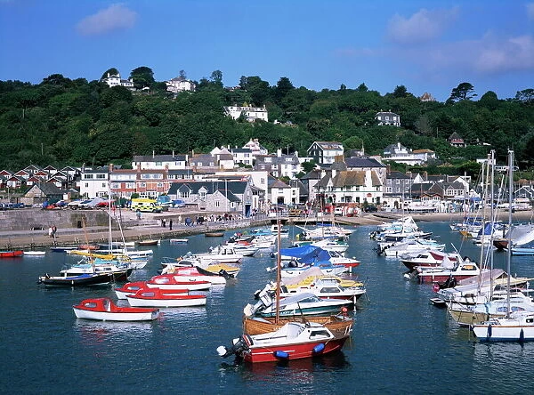 The harbour from the Cobb, Lyme Regis, Dorset, England, United Kingdom, Europe