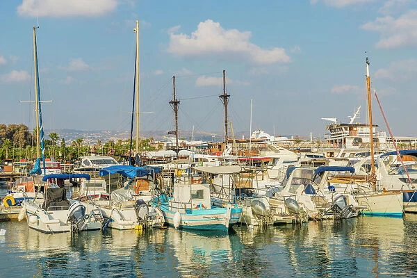 The harbour in Paphos, Cyprus, Mediterranean, Europe