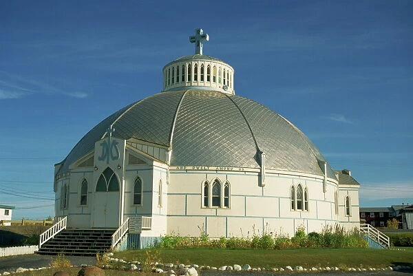 The Igloo Church in the Innuit Indian town of Inuvik, Northwest Territories