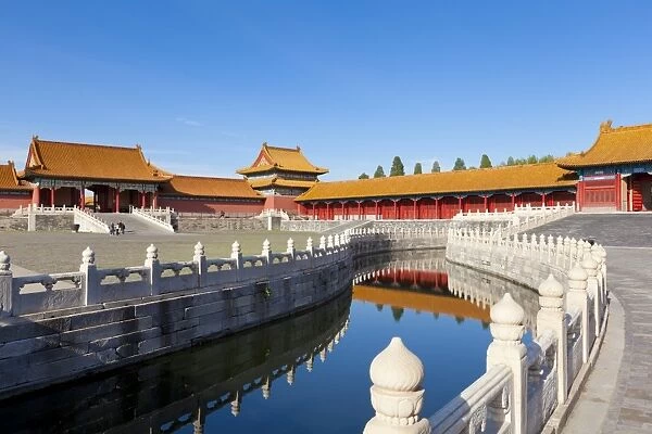 Inner Golden Water river flowing through the Outer Court, Forbidden City complex
