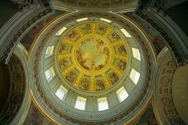 Interior of the dome of Les Invalides, Paris, France, Europe
