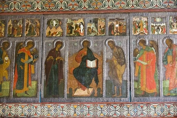 Interior fresco paintings, St. Sophia Cathedral, Kremlin, UNESCO World Heritage Site