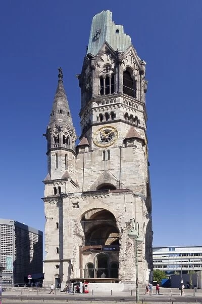 Kaiser Wilhelm Memorial church at Kurfuerstendamm, Berlin, Germany, Europe