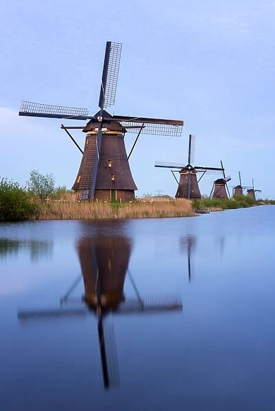 Kinderdijk windmill, UNESCO World Heritage Site, The Netherlands, Europe