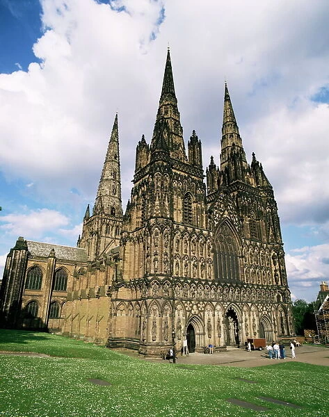 Lichfield Cathedral, Lichfield, Staffordshire, England, United Kingdom, Europe