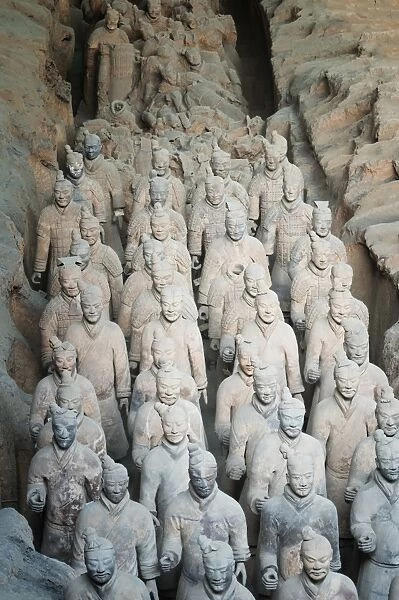 Museum of the Terracotta Warriors, Mausoleum of the first Qin Emperor, Xian, Shaanxi Province