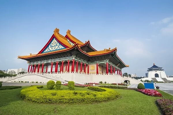 National concert hall on the grounds of the Chiang Kai-Shek memorial hall, Taipeh, Taiwan