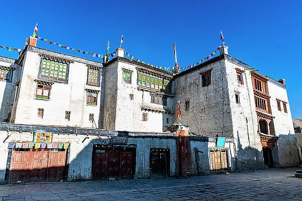 Old royal palace in the walled historic centre, Lo Manthang, Kingdom of Mustang, Himalayas, Nepal, Asia