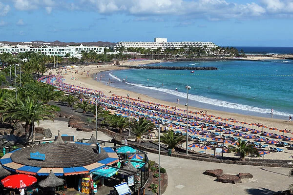 Playa de las Cucharas, Costa Teguise, Lanzarote, Canary Islands, Spain, Atlantic, Europe