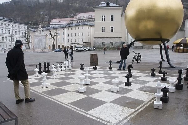 Playing chess, Salzburg, Austria, Europe