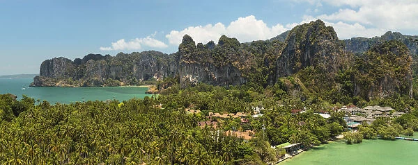Railay Peninsula with West Rai Leh Beach and East Rai Leh Beach, Krabi, Thailand