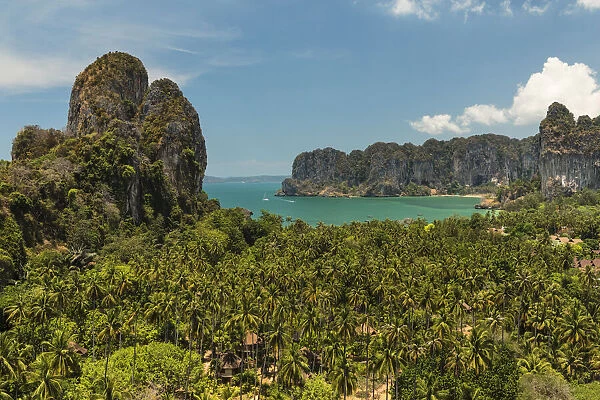 Railay Peninsula with West Rai Leh Beach, Krabi, Thailand, Southeast Asia, Asia