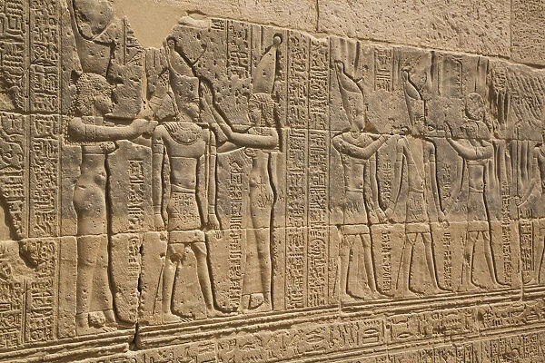 Reliefs, Temple of Arsnuphis, Temple of Isis, UNESCO World Heritage Site, Philae Island