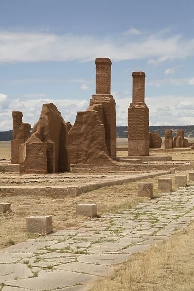 Remains of buildings at Fort Union National Monument, New Mexico, United States of America, North America