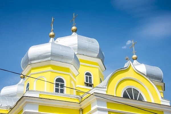 Russian Orthodox Church building in the center of Comrat capitol of republic of Gagauzia, Moldova